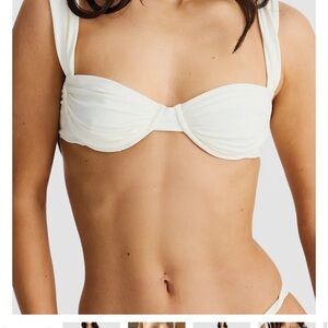 Women's Cream Bandeau Bikini Top - Rhodes